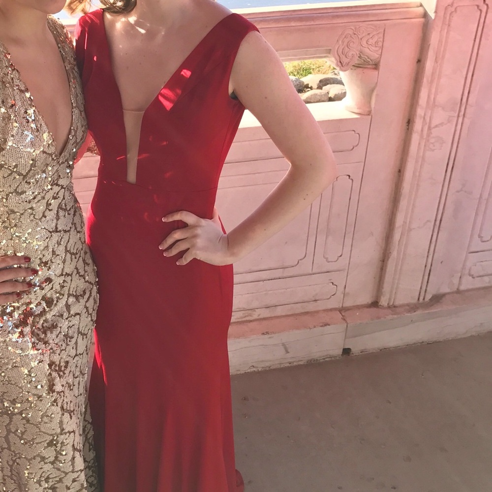 Red Jovani Long Formal Dress